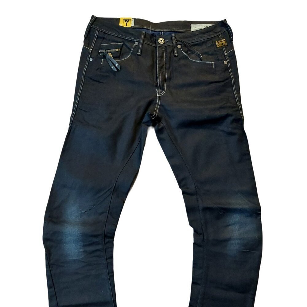 Retro Vintage G-Star Raw 3301 Ocean Loose Tapered Blue Brace Denim Sz 27 NWT